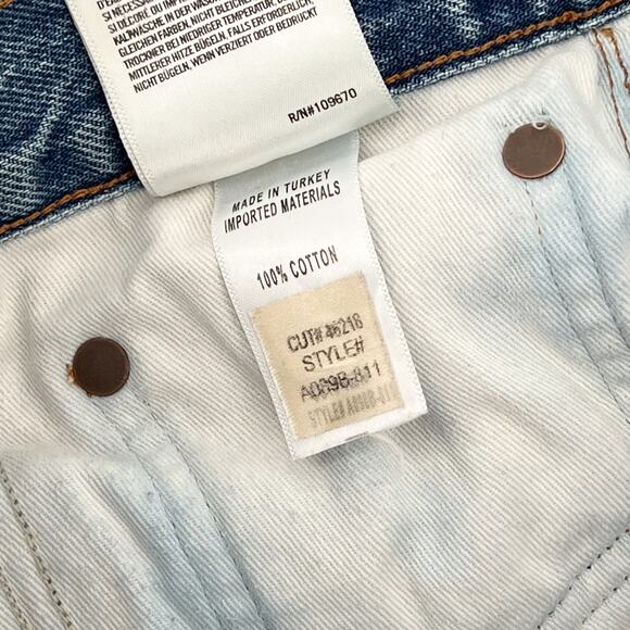 AGOLDE 90s Cutoff Denim Shorts Women’s Size 25 Distressed Raw Hem Casual - Picture 4 of 5